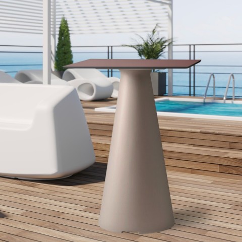 Fyrkantigt utomhusbord för barrestaurang modern design Tiffany Square Low