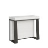 Utdragbart konsolbord 90x40-288cm matbord i vit metall Asia Erbjudande