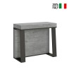 Utdragbart Konsolbord 90x40-288cm modern design grått och metall Asia Concrete Försäljning