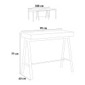Utdragbart Konsolbord 90x40-300cm vitt matbord modern design Banco Rabatter