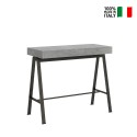 Utdragbart Konsolbord 90x40-300cm Matbord grått och metall Banco Concrete Försäljning