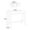 Utdragbart Konsolbord 90x40-300cm Matbord grått och metall Banco Concrete Rabatter