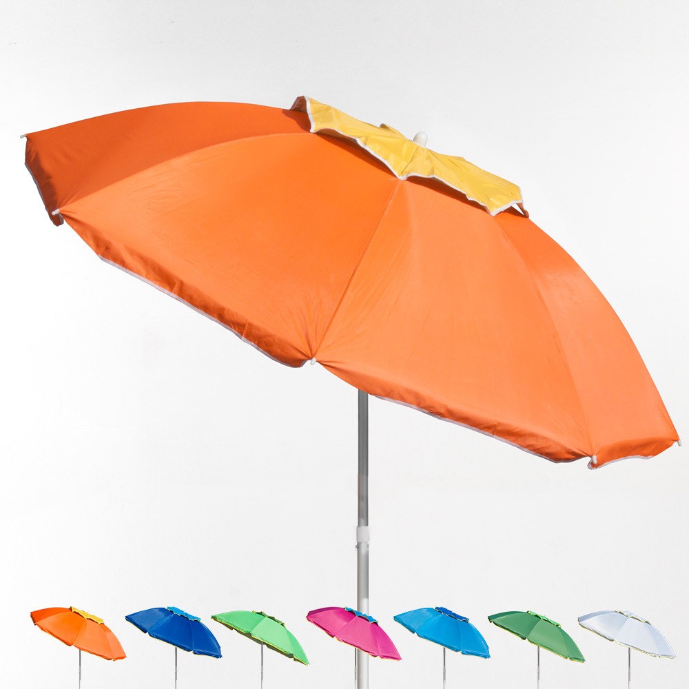 Strandparasoll Hav Aluminium 180 cm Vindskyddande uv-skydd Corsica