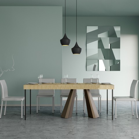 Utdragbart Konsolbord 90x40-300cm träbord Diamante Premium Nature