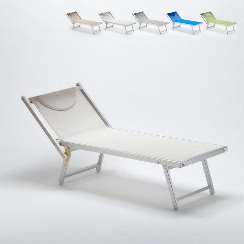 Solstol Strandsäng Textilen Aluminium Italia Sun