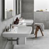 Platsbesparande vägghängt tvättställ för badrum 55cm Geberit Selnova Försäljning