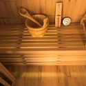 Traditionell finsk träbastu 3 personer för hemmet bastuaggregat 4,5 kW Sense 3 Rabatter