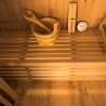Traditionell finsk träbastu 3 personer för hemmet bastuaggregat 4,5 kW Sense 3 Rabatter