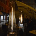 Terrassvärmare Utomhusbruk Gasdriven LED-ljus Bar Restaurang DolceVita E.P. Bestånd