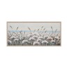 Handmålad Canvastavla med Ram Blomsterfält 65x150cm W717 Rea