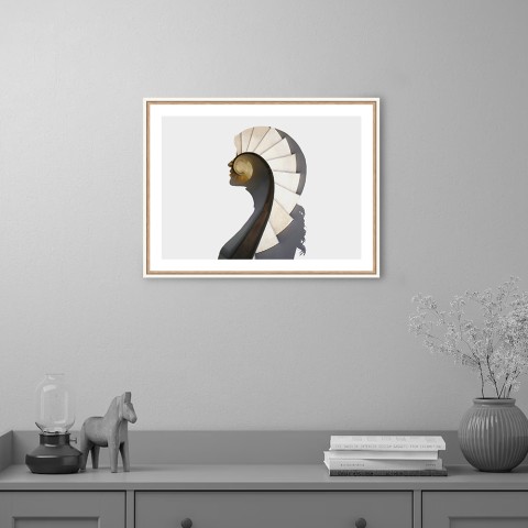 Tavla med Ram Bildtryck Fotografi Affisch spiraltrappor modernt porträtt 30x40cm Unika 0050