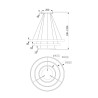 LED-ljuskrona 3 ringcirklar minimalistisk stil justerbar Rim Maytoni Rabatter