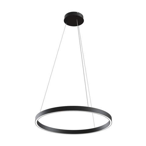 LED-pendellampa svart cirkel Ø 60cm modern Rim Maytoni