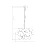 Pendellampa modern design krom glasbollar Dallas Maytoni Katalog