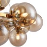 Hängande ljuskrona 25 gyllene sfärer modern stil Dallas Maytoni Katalog