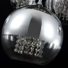 Modern design ljuskrona med hängande bollar i kromat glas Fermi Maytoni Rea