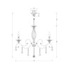Klassisk Ljuskrona 8 lampor kristallpendlar Grace Maytoni Försäljning