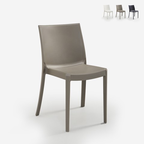 Stapelbar stol i polypropen för utomhus trädgård bar restaurang Perla BICA