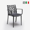 Modern stol med armstöd trädgård utomhus Matrix Armchair BICA Rea