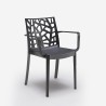Modern stol med armstöd trädgård utomhus Matrix Armchair BICA Egenskaper
