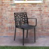Modern stol med armstöd trädgård utomhus Matrix Armchair BICA Modell