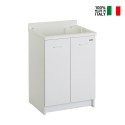 Tvättställ 60x50cm med underskåp 2 dörrar Tvättbräda Tvättstuga Edilla Montegrappa Försäljning