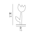 färgat plexiglas blomma dekorativ skulptur pop art stil Tulipano Pris
