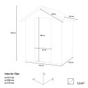Träskjul för trädgårdsredskap med enkel dörr 146x130cm Marcella Rea