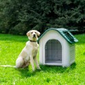 Kennel för stora hundar i plast, utanför och inne i trädgården Molly Erbjudande