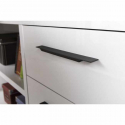 Hörnskrivbord med lådor glansigt vitt modern design 170x140cm Glassy Rabatter