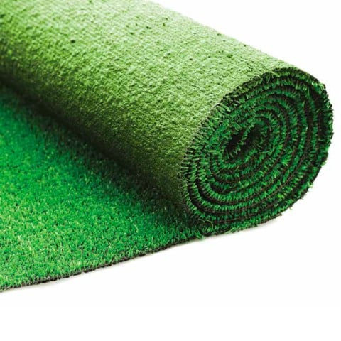 Syntetisk gräsmatta 10 mm konstgräs rulle grön dränering bakgrund Evergreen