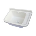 Väggmonterat tvättställ i harts för utomhus 50x35x24cm Sink 50 Erbjudande