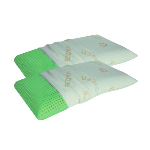 2 Sovkuddar Andningsbart Perforerat Memory Foam Kuddar Green