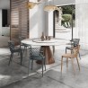 Modernt matsal kök utomhus restaurang trädgård stapelbar stol Arko Rabatter