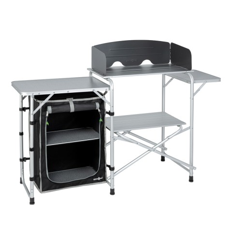 Fällbart köksskåp matlagningsbox i aluminium camping Snack Easy Black Brunner Kampanj