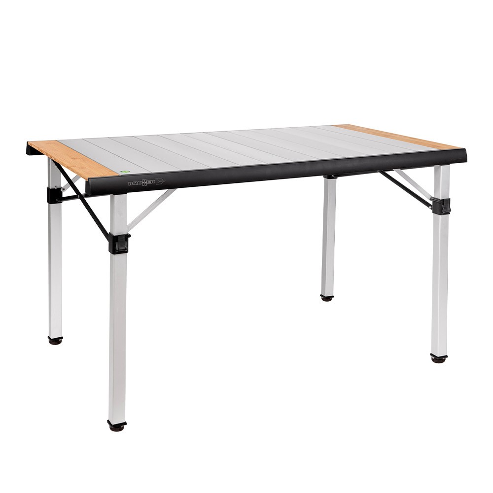 Fällbart Campingbord 120,5x70 Aluminium Trä Quadra Tropic 4 Brunner