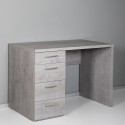 Modernt grått skrivbord med 4 lådor kontor hemmakontor KimDesk GS Rea