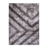 Rektangulär vitbrun matta med geometrisk design vardagsrum Double MAR009 Försäljning