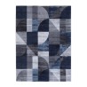 Modern geometrisk rektangulär design matta blå grå Double BLU005 Försäljning