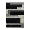 Modern geometrisk design kort lugg grå vit svart matta GRI224 Försäljning