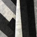 Modern geometrisk design kort lugg grå vit svart matta GRI224 Erbjudande