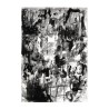Abstrakt rektangulär grå svart vit modern designmatta GRI226 Försäljning