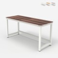 Rektangulärt skrivbord för kontor 120x60cm trä metall modernt vitt Bridgewhite 120 Kampanj