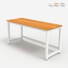 Rektangulärt skrivbord för kontor 120x60cm trä metall modernt vitt Bridgewhite 120 Kostnad