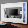 Glänsande vit väggenhet TV-bänk vitrinskåp väggskåp Joy Ledge Rabatter