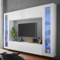 Väggmonterad vardagsrum TV-bänk skåp 2 montrar Joy Frame Katalog