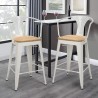 hög barstol stil industriell design bar kök steel wood back light Katalog