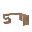 Modernt hörnskrivbord i trä 160/180cm studio kontor Vilnis WD Erbjudande