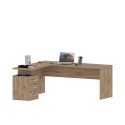 Modernt hörnskrivbord i trä med 3 lådor kontor New Selina WD Rea