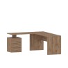 Modernt hörnskrivbord i trä med 3 lådor kontor New Selina WD Egenskaper